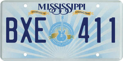 MS license plate BXE411