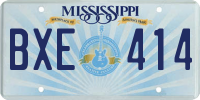 MS license plate BXE414