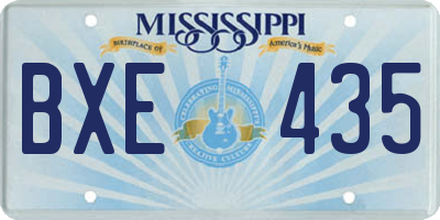 MS license plate BXE435