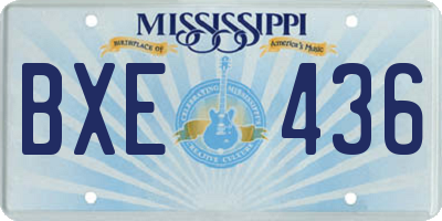 MS license plate BXE436