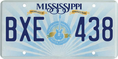 MS license plate BXE438