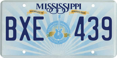 MS license plate BXE439