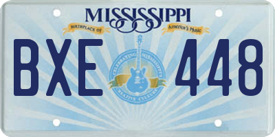 MS license plate BXE448