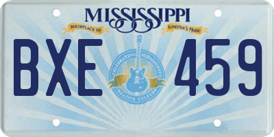 MS license plate BXE459