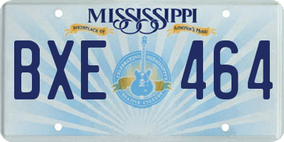 MS license plate BXE464