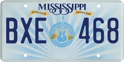 MS license plate BXE468