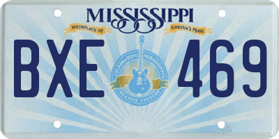 MS license plate BXE469