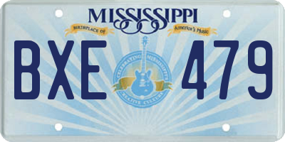 MS license plate BXE479
