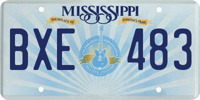 MS license plate BXE483