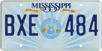 MS license plate BXE484