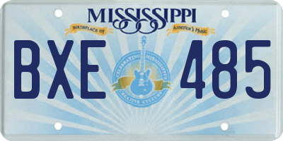 MS license plate BXE485