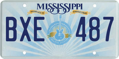 MS license plate BXE487