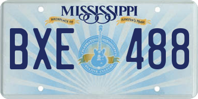 MS license plate BXE488