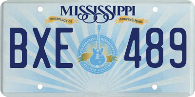 MS license plate BXE489