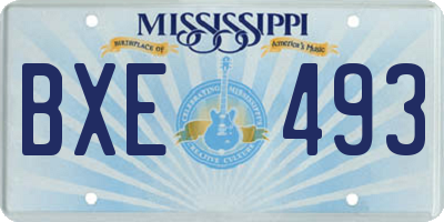 MS license plate BXE493