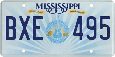 MS license plate BXE495