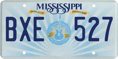 MS license plate BXE527