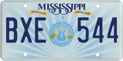 MS license plate BXE544