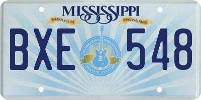 MS license plate BXE548