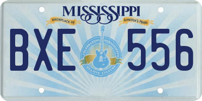 MS license plate BXE556