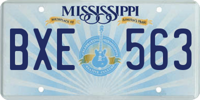 MS license plate BXE563