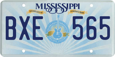 MS license plate BXE565