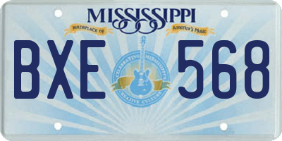 MS license plate BXE568