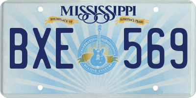 MS license plate BXE569