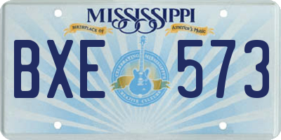 MS license plate BXE573