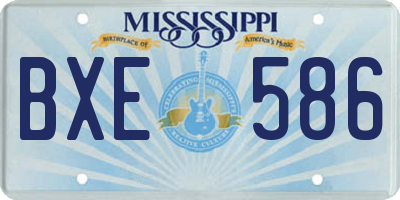 MS license plate BXE586