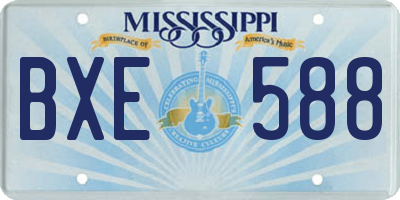 MS license plate BXE588
