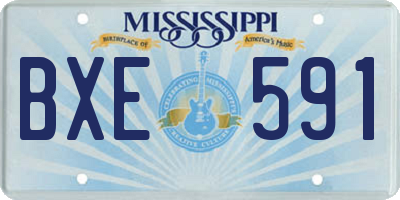 MS license plate BXE591