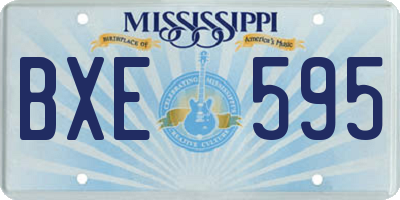 MS license plate BXE595