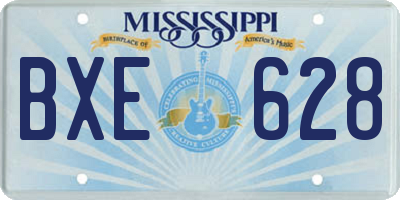 MS license plate BXE628