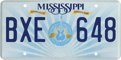 MS license plate BXE648