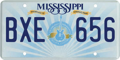MS license plate BXE656