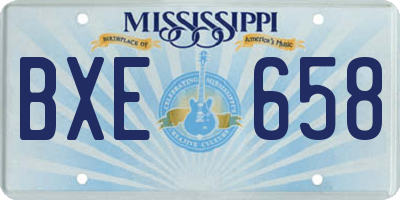 MS license plate BXE658