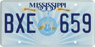 MS license plate BXE659