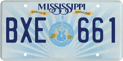 MS license plate BXE661