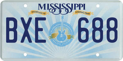 MS license plate BXE688