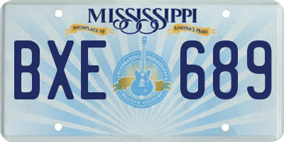 MS license plate BXE689