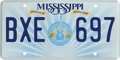 MS license plate BXE697
