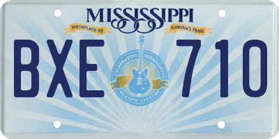 MS license plate BXE710