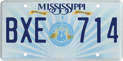 MS license plate BXE714