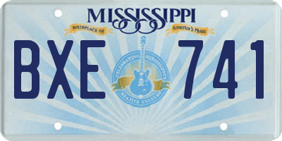 MS license plate BXE741