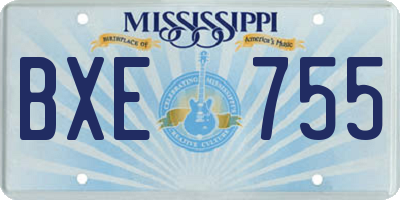 MS license plate BXE755