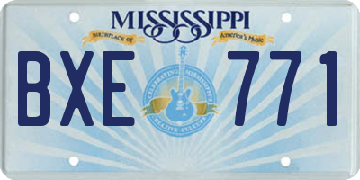 MS license plate BXE771