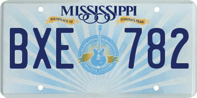 MS license plate BXE782