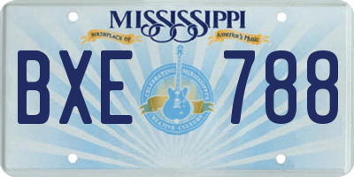 MS license plate BXE788