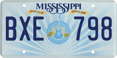 MS license plate BXE798